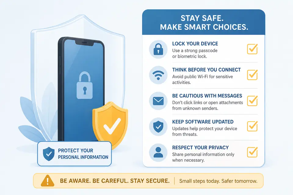 Smartphone protected by a security shield checklist for MovieBox APK safety